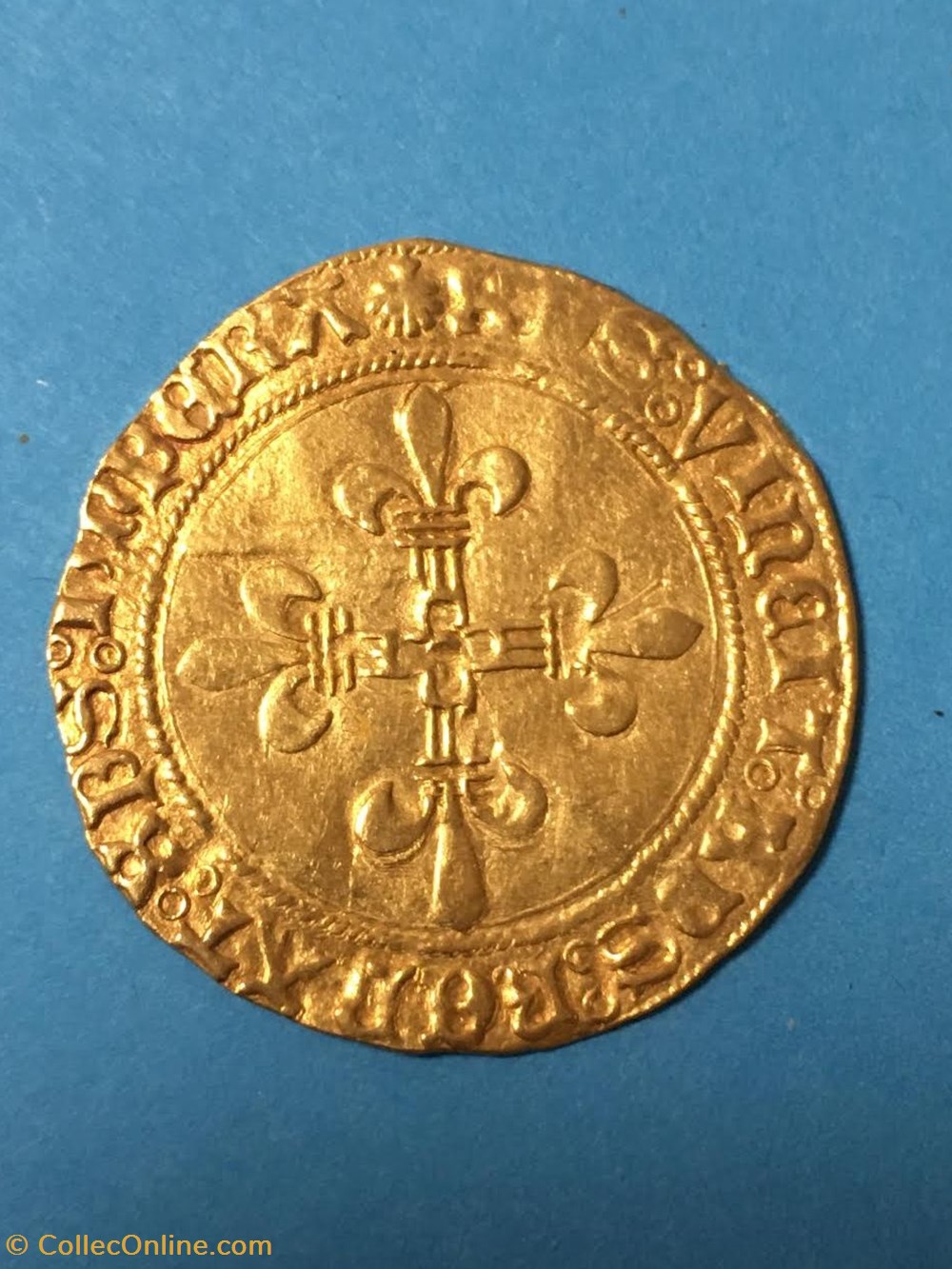 écu d'or Charles VIII DIJON monnaies europe medievale france royales ecu or charles viii dijon