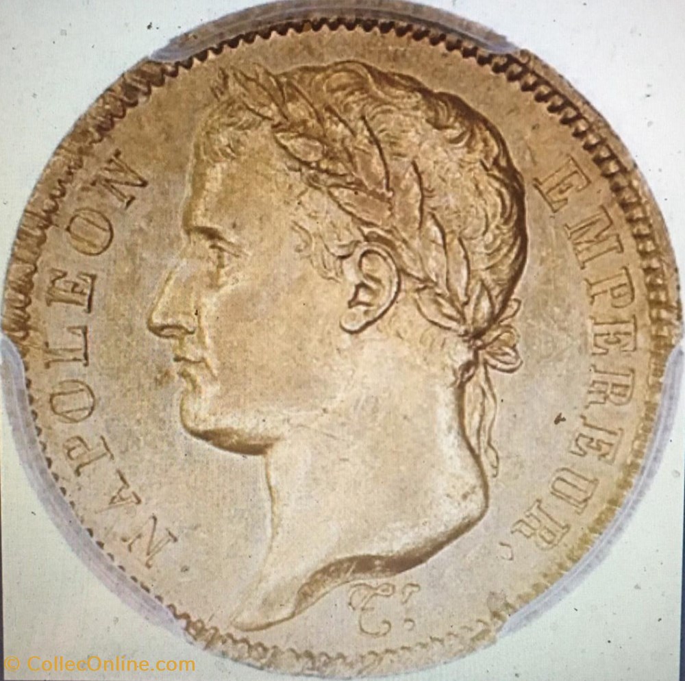 40 FRANCS OR NAPOLEON IER 1808 H La Rochelle PCGS MS62 monnaies 40 francs or napoleon ier 1808 h la rochelle pcgs ms62