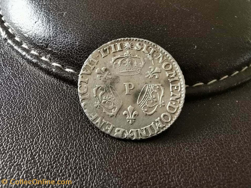 1/10 écu Louis XIV dit aux trois couronnes 1711 P DIJON monnaies europe medievale france royales 1 10 ecu louis xiv dit aux trois couronnes 1711 p dijon