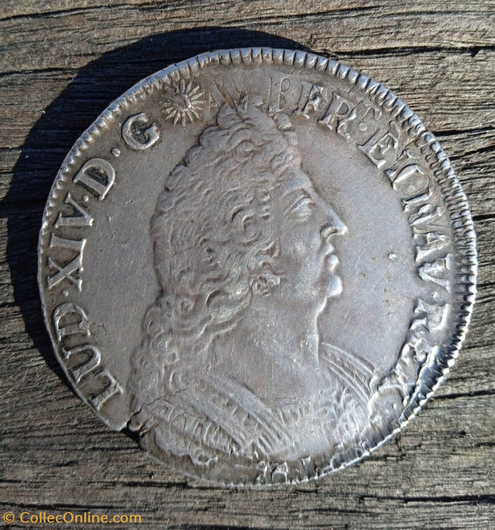monnaies europe medievale france royales ecu aux palmes louis xiv 1693 p dijon
