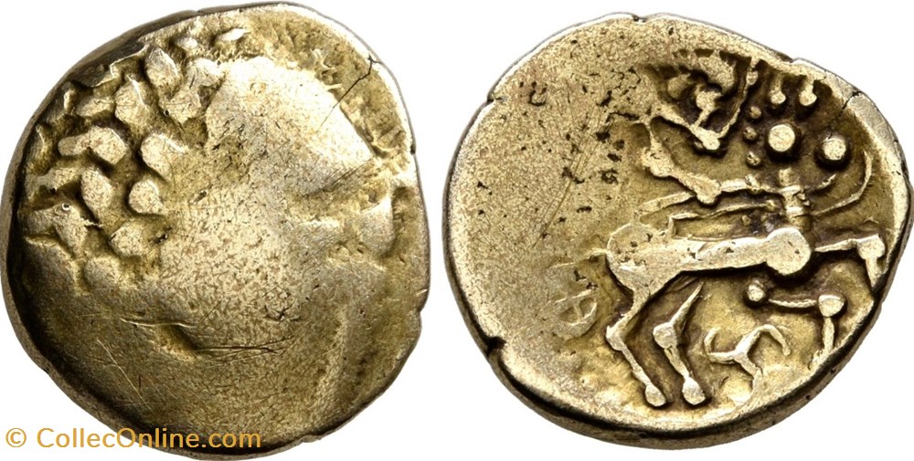Quart de statère d'or Eduens monnaies antiques autres quart de statere or eduens