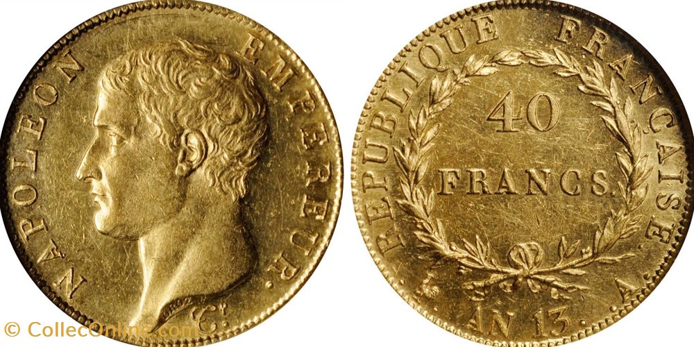 40 FRANCS OR AN 13 A PARIS NGC MS61 monnaies 40 francs or an 13 a paris ngc ms61