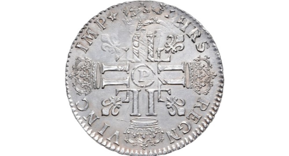 Ecu Louis XIV aux 8L 1692 P DIJON monnaies europe medievale france royales ecu louis xiv aux 8l 1692 p dijon