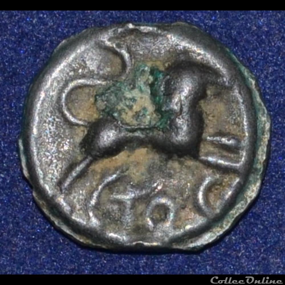 SÉQUANES (Région de Besançon) Potin TOC/TOC au lion monnaie antique gauloise sequanes region de besancon potin toc toc au lion