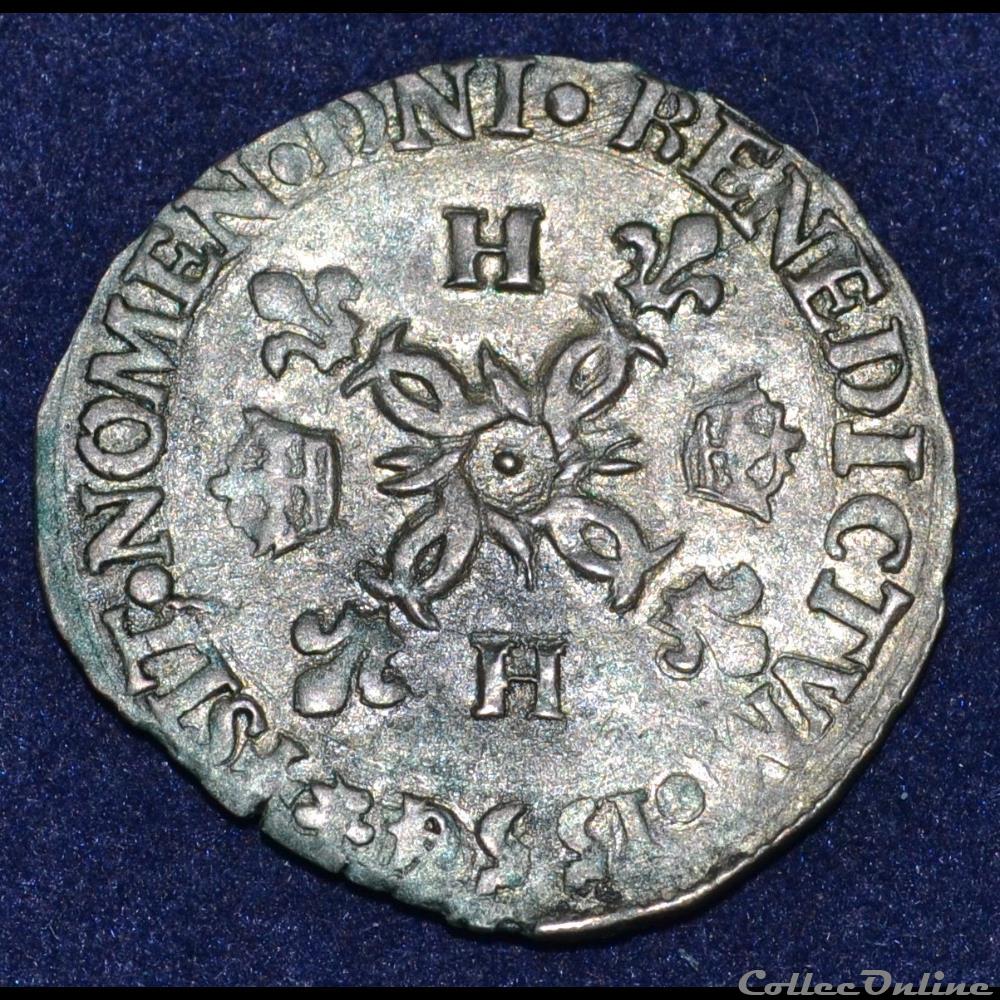 monnaies europe medievale france royales henri ii douzain aux croissants