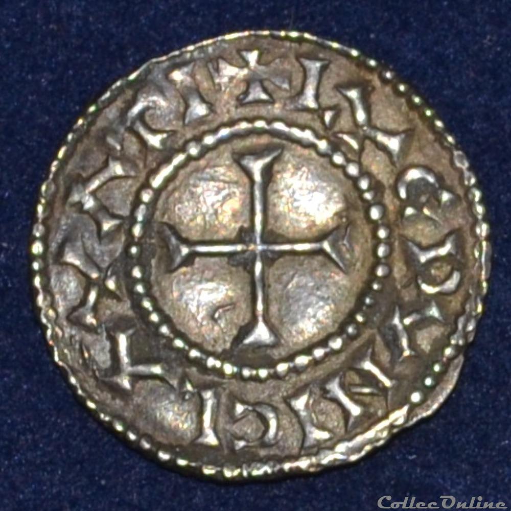 Charles II le Chauve Denier de Laon monnaies europe medievale france carolingiennes charles ii le chauve denier de laon