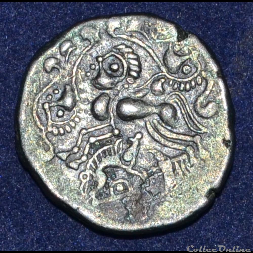 OSISMES (Région de Carhaix - Finistère) Statère au sanglier monnaie antique gauloise osismes region de carhaix finistere statere au sanglier