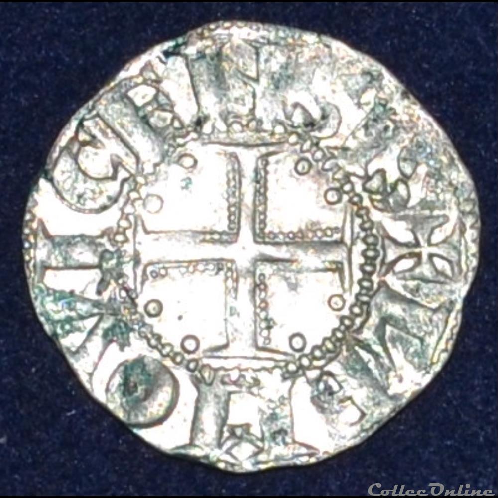 monnaie france feodale limousin abbaye de saint martial de limoges denier ou barbarin