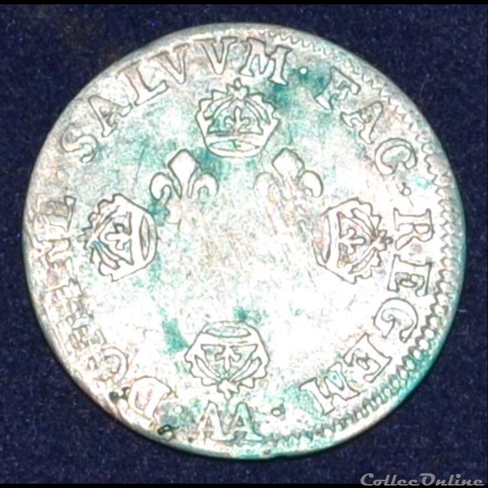 monnaie france royale louis xiv le grand ou le roi soleil dix sols aux quatre couronnes 1705 metz