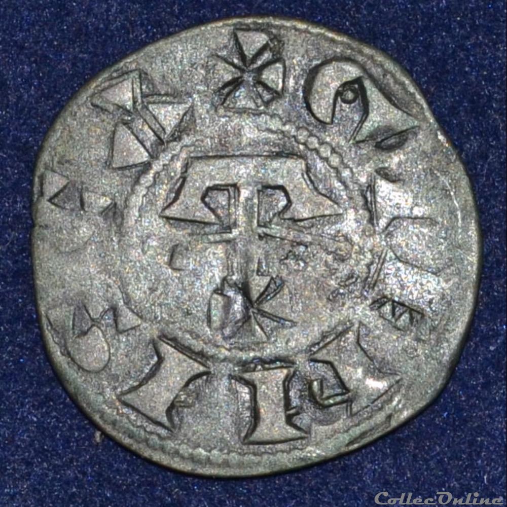 Comté de Giens - Geoffroi II - Obole monnaie france feodale comte de giens geoffroi ii obole