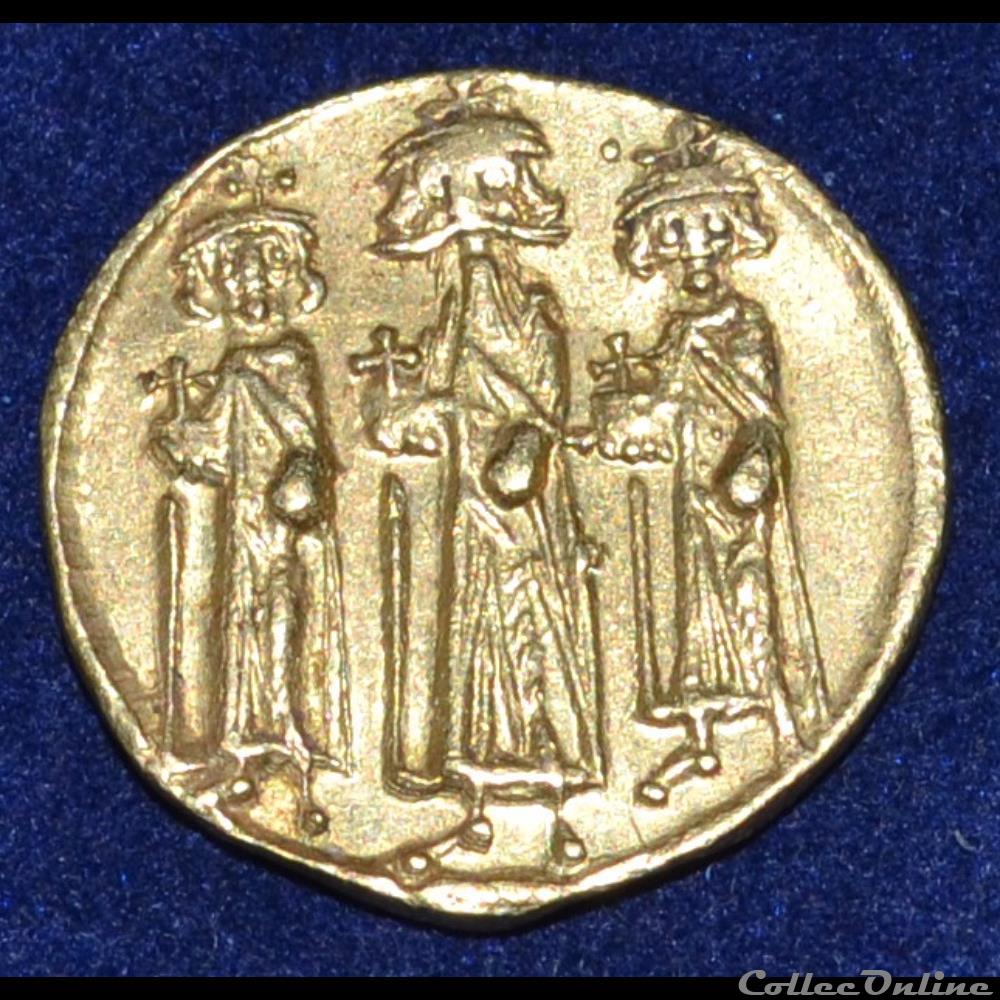 Héraclius, Héraclonas et Héraclius Constantin monnaie antique byzantine heraclius heraclonas et heraclius constantin