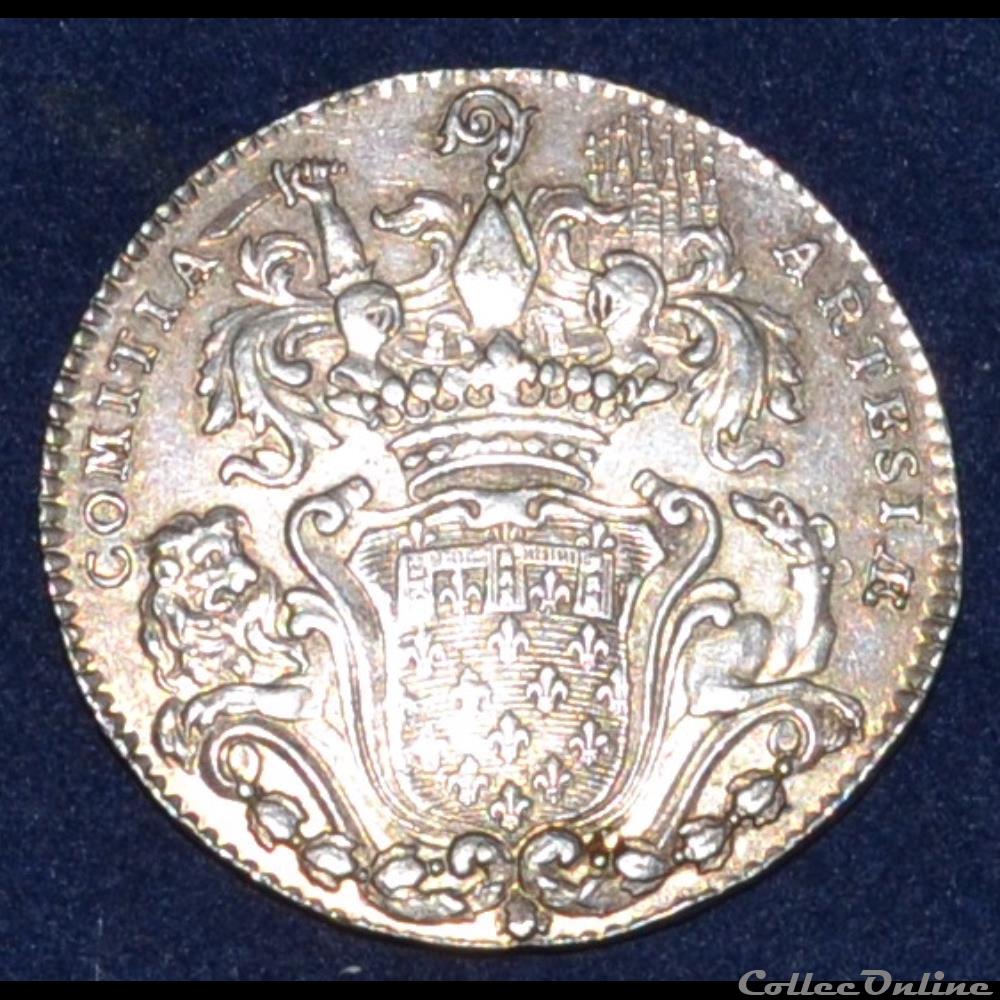 monnaie mereaux france jeton louis xvi artois comitia artesiae argent