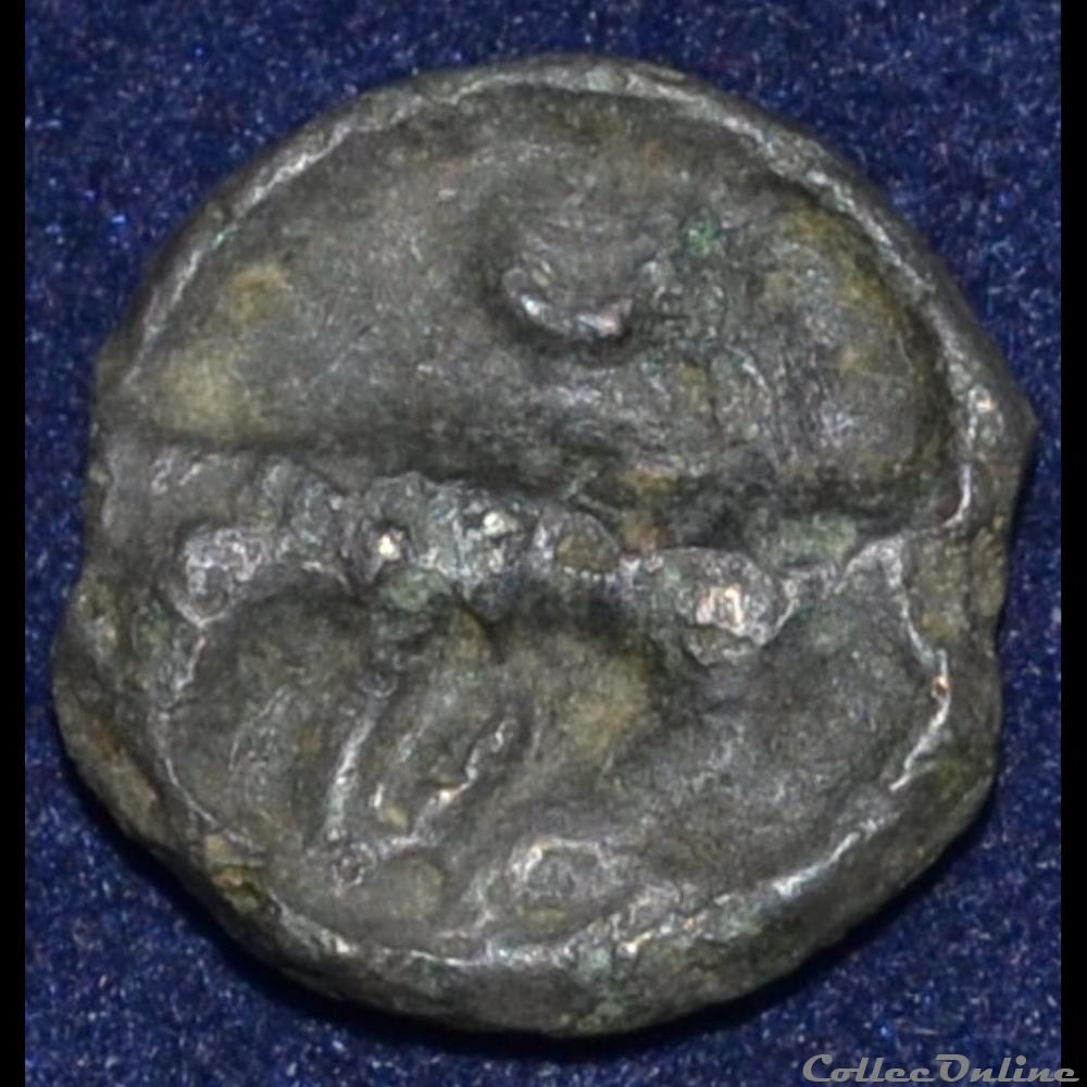 Potin à la tête diabolique ??? monnaie antique gauloise potin a la tete diabolique