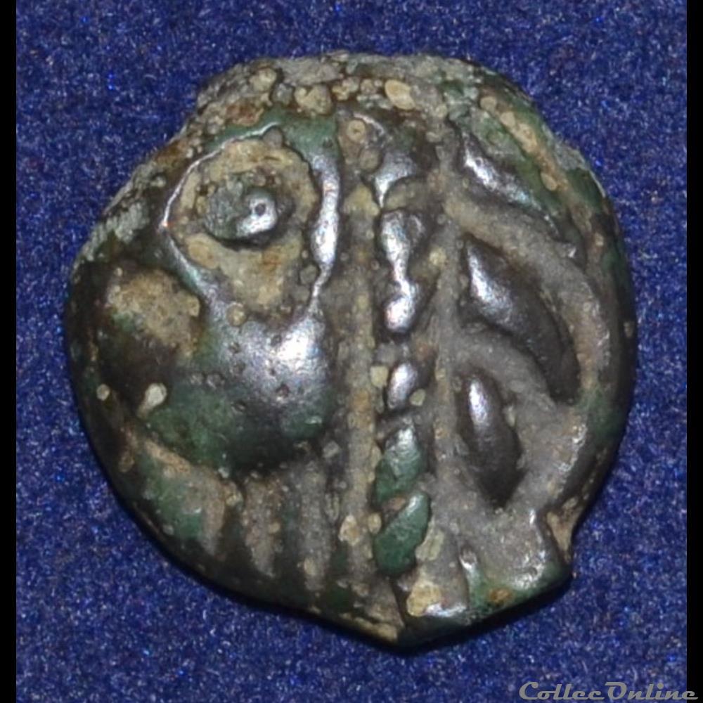 LEUQUES (Région de Toul) Potin à la tête d’indien monnaie antique gauloise leuques region de toul potin a la tete d indien