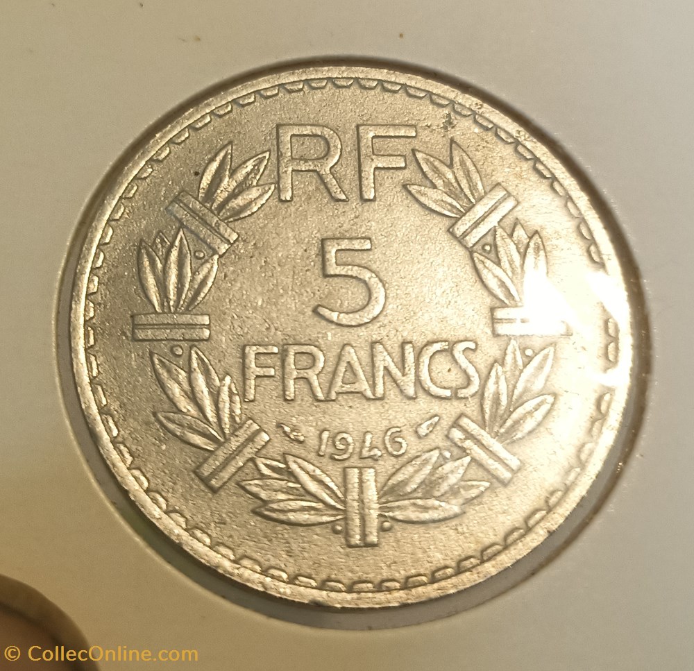 5 francs lavrillier alu 1946 monnaies france modernes 5 francs lavrillier alu 1946