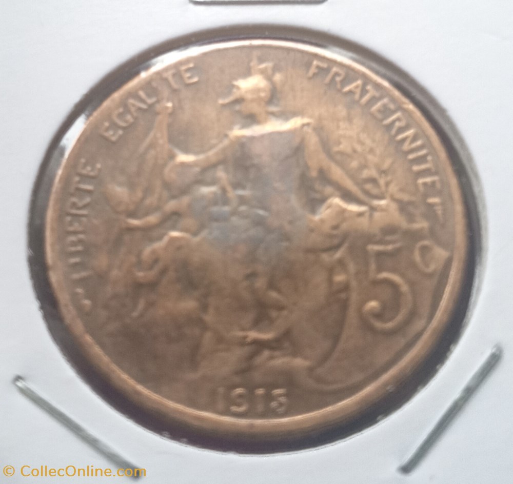 monnaie france a moderne 5 centimes dupuis 1915