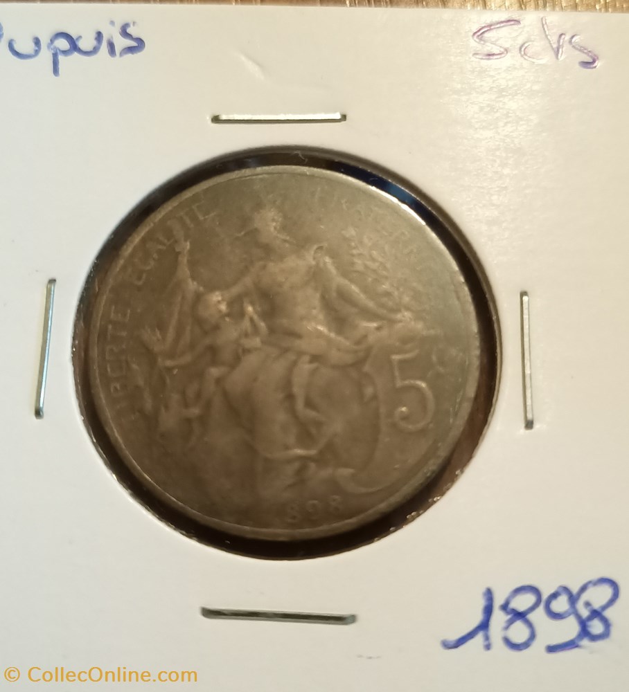 monnaie france a 5 centimes dupuis 1898