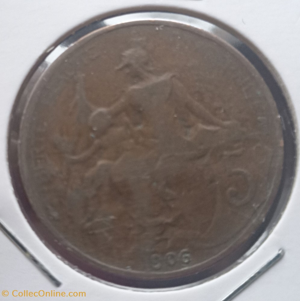 monnaie france a moderne 5 centimes dupuis 1906