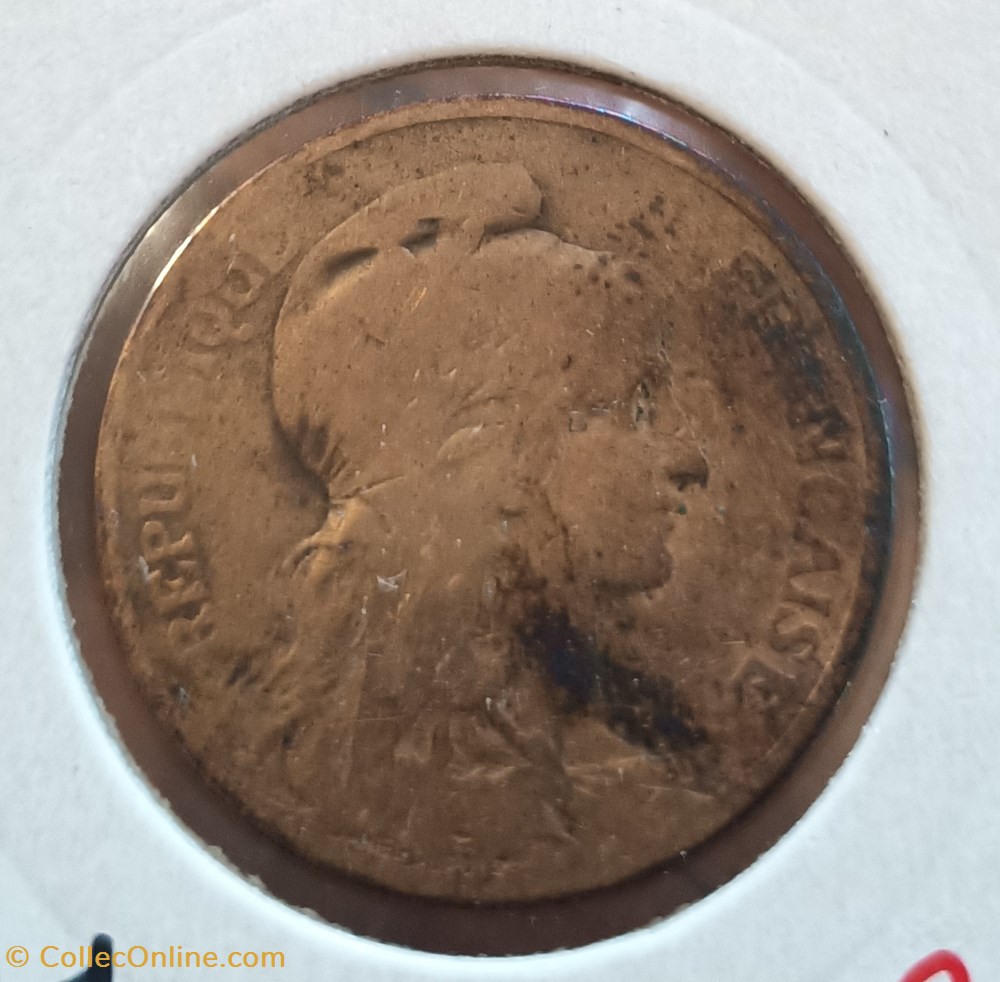 monnaies france a modernes 5 centimes dupuis 1901