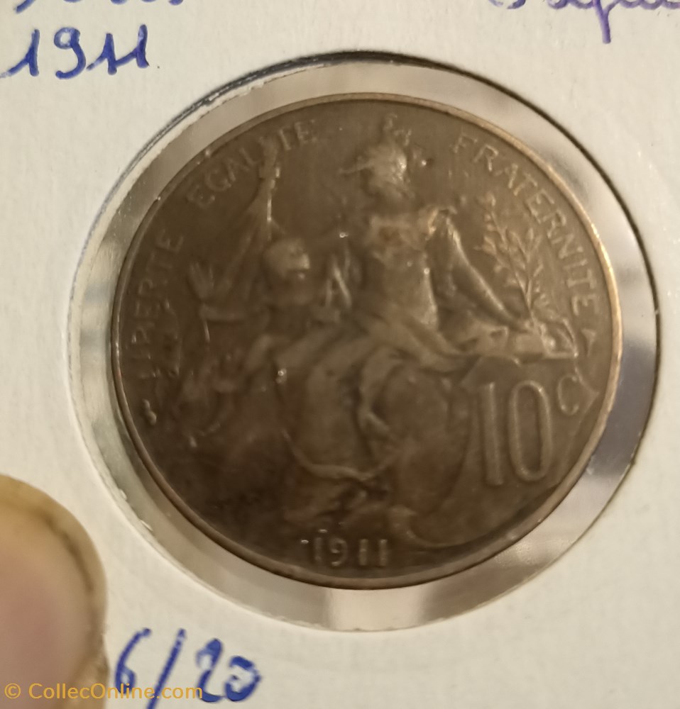 monnaie france a moderne 10 centimes dupuis 1911