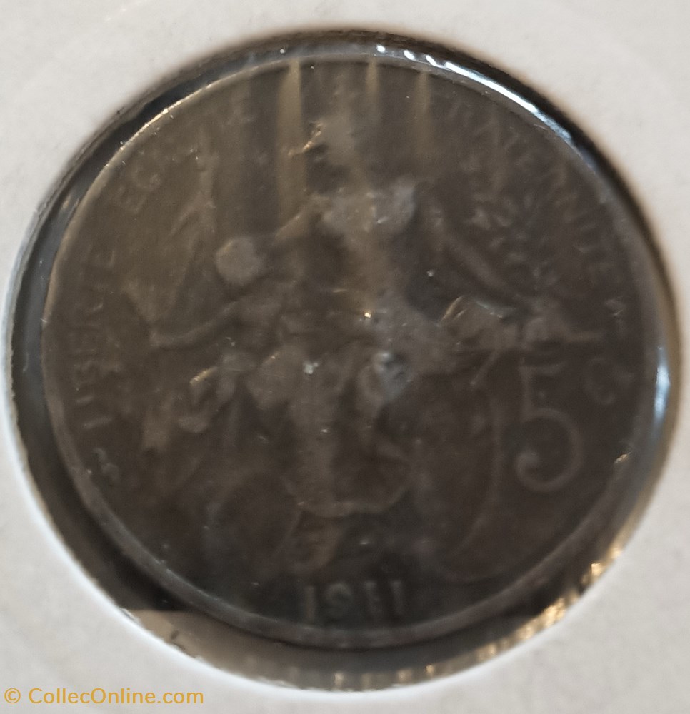monnaies france a modernes 5 centimes dupuis 1911