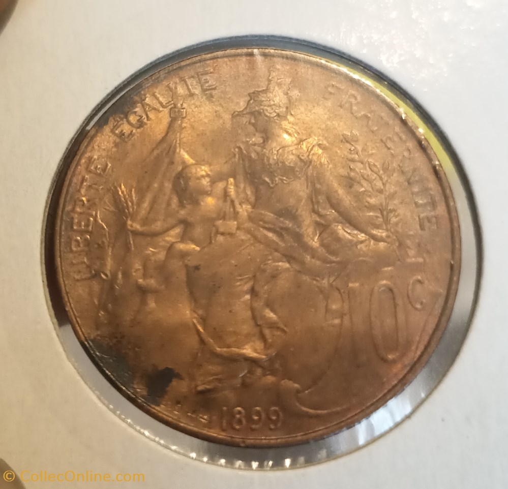 monnaies france a modernes 10 centimes dupuis 1899