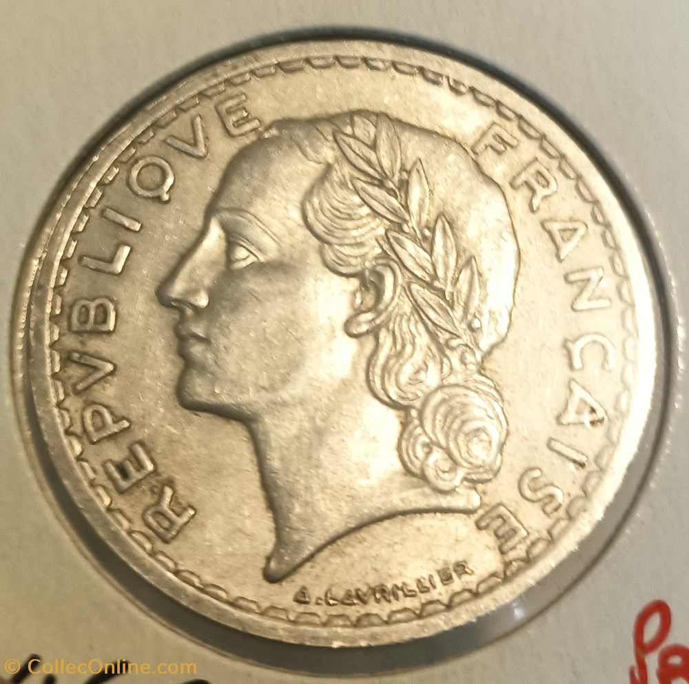 monnaies france modernes 5 francs lavrillier alu 1946c