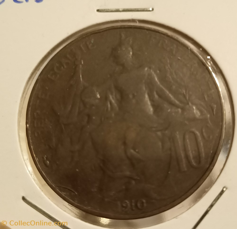 monnaie france a moderne 10 centimes dupuis 1910