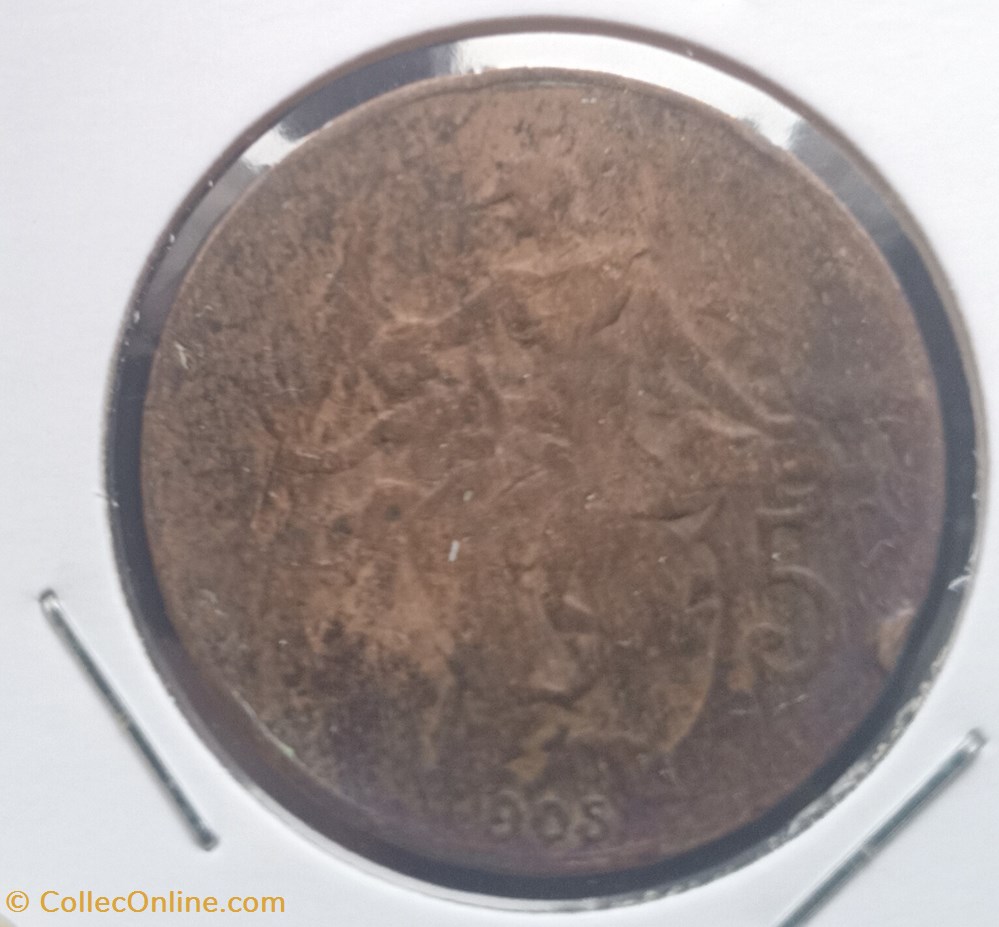 monnaie france a moderne 5 centimes dupuis 1905