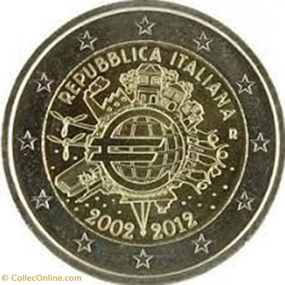 monnaies dix ans de euro italie