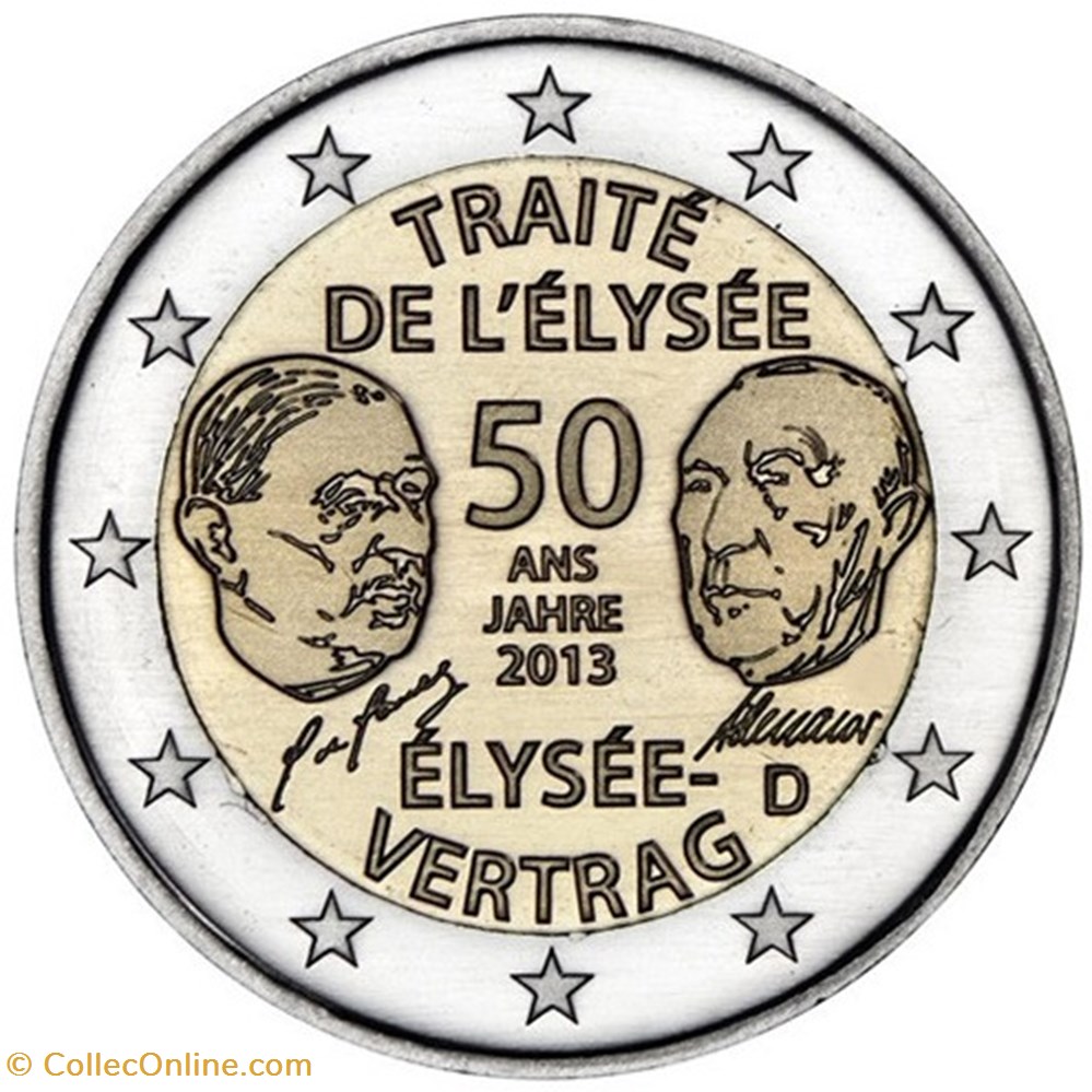 50e anniversaire de la signature du traité de l'Élysée - Allemagne - A monnaies 50e anniversaire de la signature du traite de elysee allemagne a