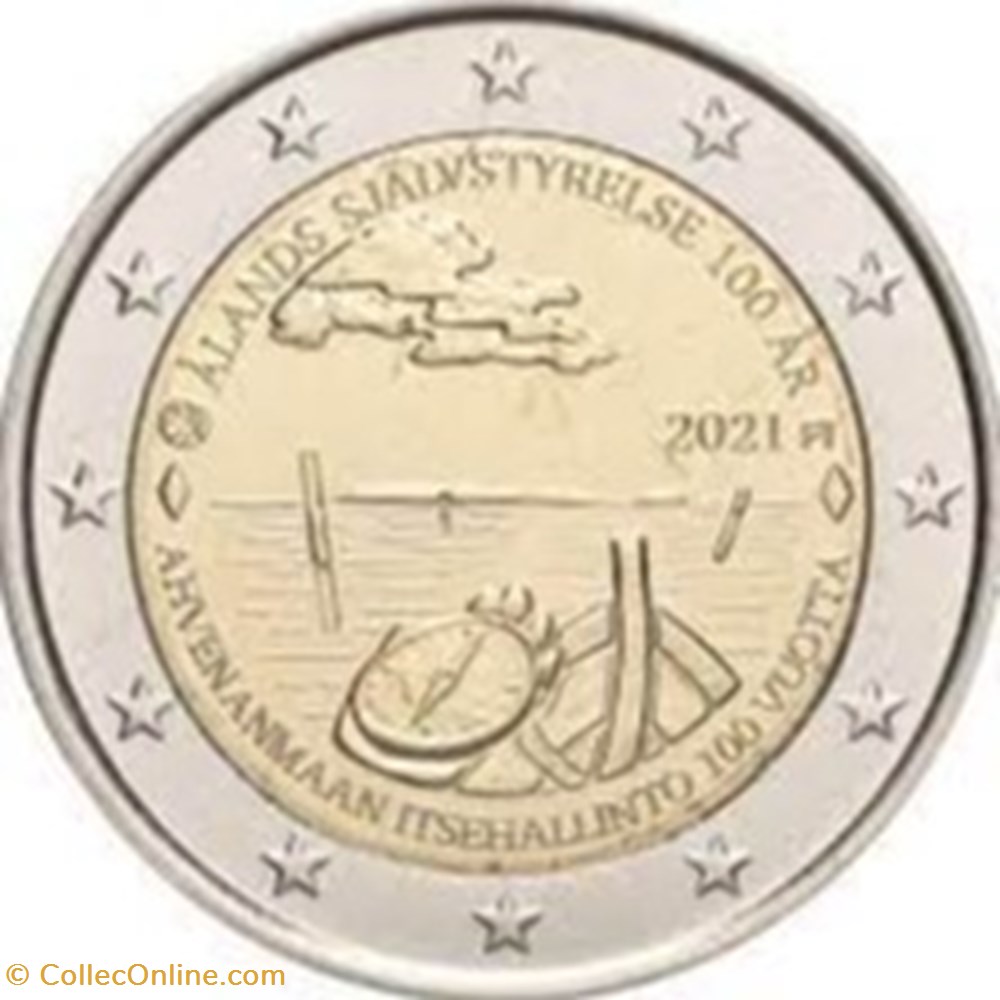 Centenaire de l'autonomie des îles Aland - Finland monnaies centenaire de autonomie des iles aland finland