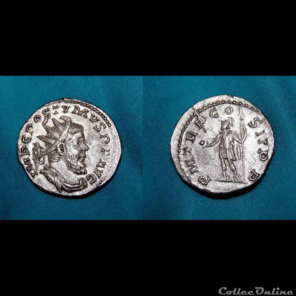 monnaie antique av jc ap romaine imperiale antoninien de postume treves virtus