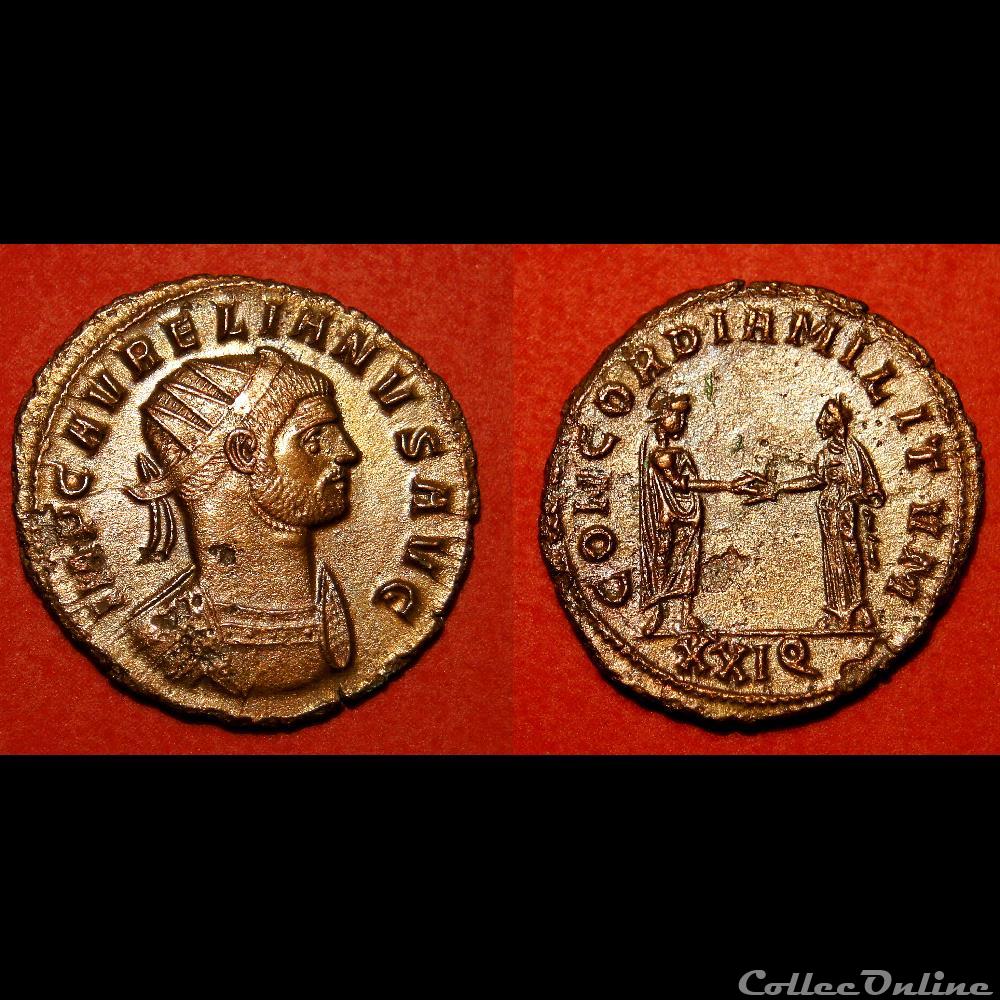 Aurelianus d'Aurélien / Siscia / Concordia monnaie antique av jc ap romaine imperiale aurelianus aurelien siscia concordia