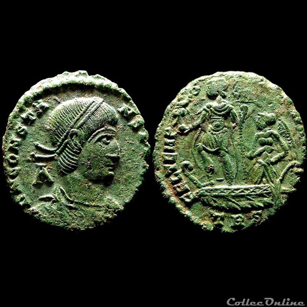Constans / Trèves / Non répertorié dans le RIC (RIC.243 var.) monnaie antique av jc ap romaine imperiale constans treves non repertorie dans le ric ric 243 var