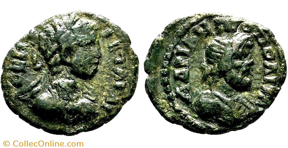 monnaie antique av jc romaine provinciale geta hadrianopolis en thrace serapis rare