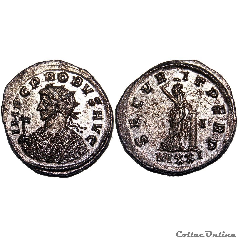 Aurelianus de Probus / Ticinum / Securitas 3 monnaie antique av jc ap romaine imperiale aurelianus de probus ticinum securitas