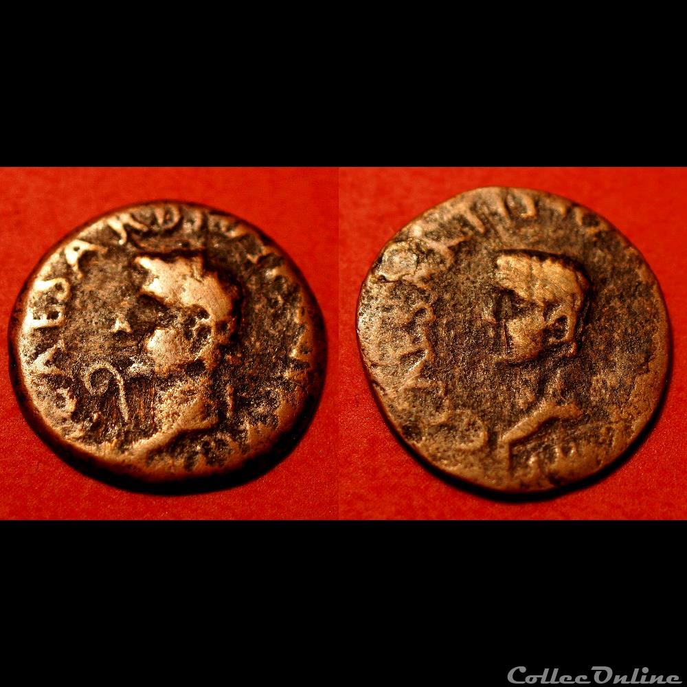 Tibère et Caligula César / Carthago Nova, Terraconensis en Espagne / Rare 4 monnaie antique av jc ap romaine provinciale tibere et caligula cesar carthago nova terraconensis en espagne rare