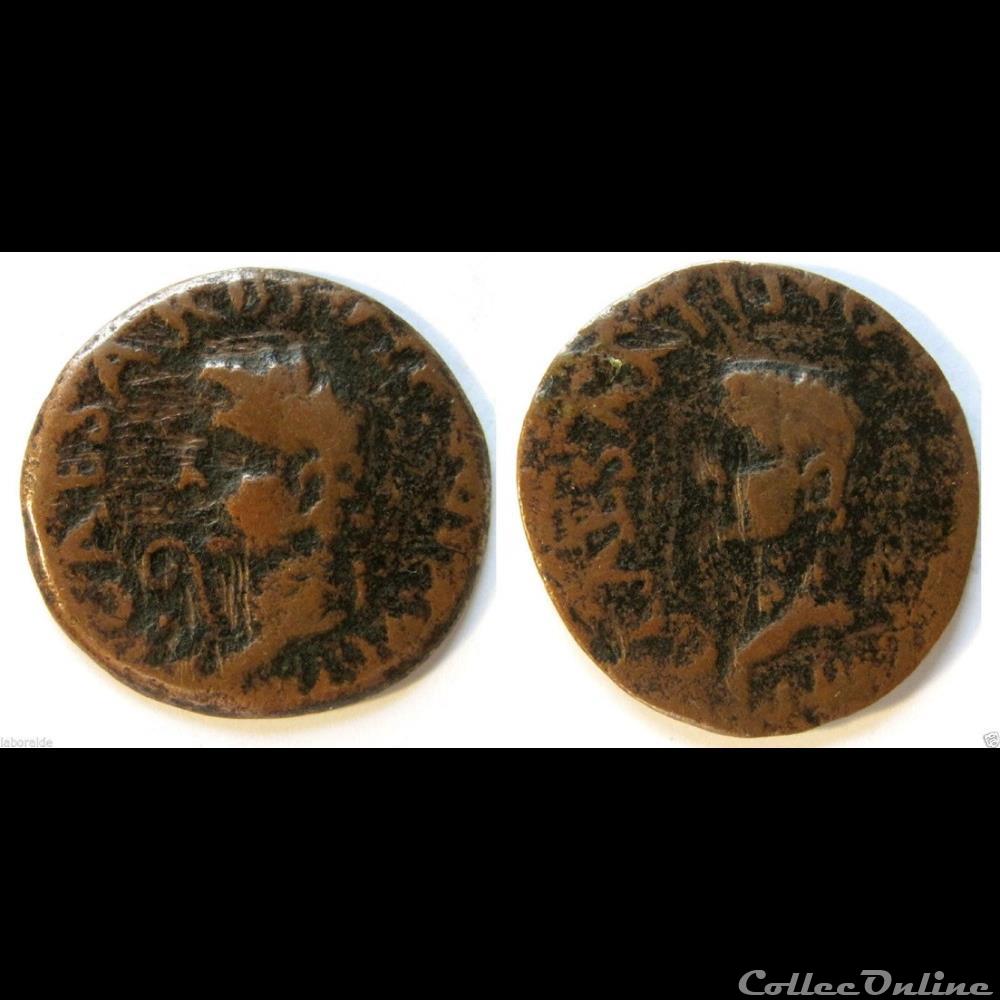 Tibère et Caligula César / Carthago Nova, Terraconensis en Espagne / Rare 3 monnaie antique av jc ap romaine provinciale tibere et caligula cesar carthago nova terraconensis en espagne rare