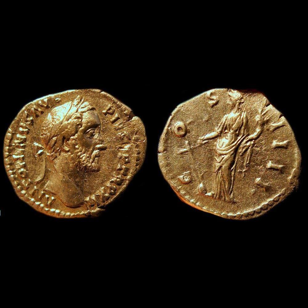 Antonin le Pieux / Denier au revers la Fortune (RIC 179) monnaie antique av jc ap romaine antonin le pieux denier au revers la fortune ric 179