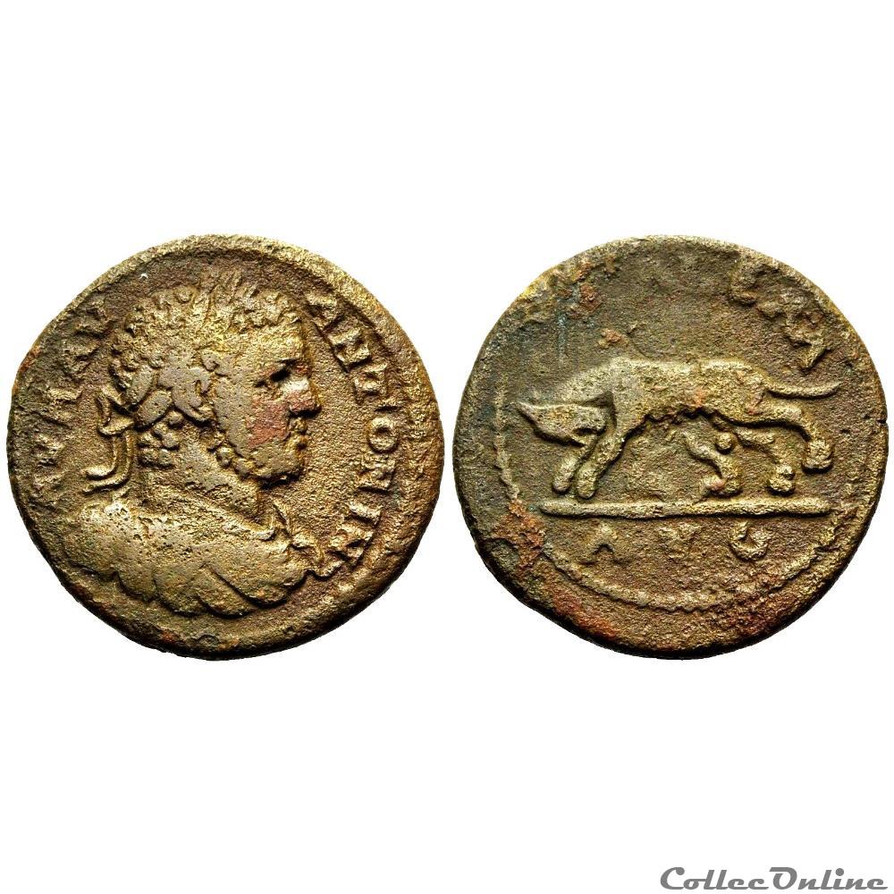 Caracalla / Alexandrie de Troade / Louve / Rare, Combinaison non répertoriée monnaie antique av jc ap romaine provinciale caracalla alexandrie de troade louve rare combinaison non repertoriee
