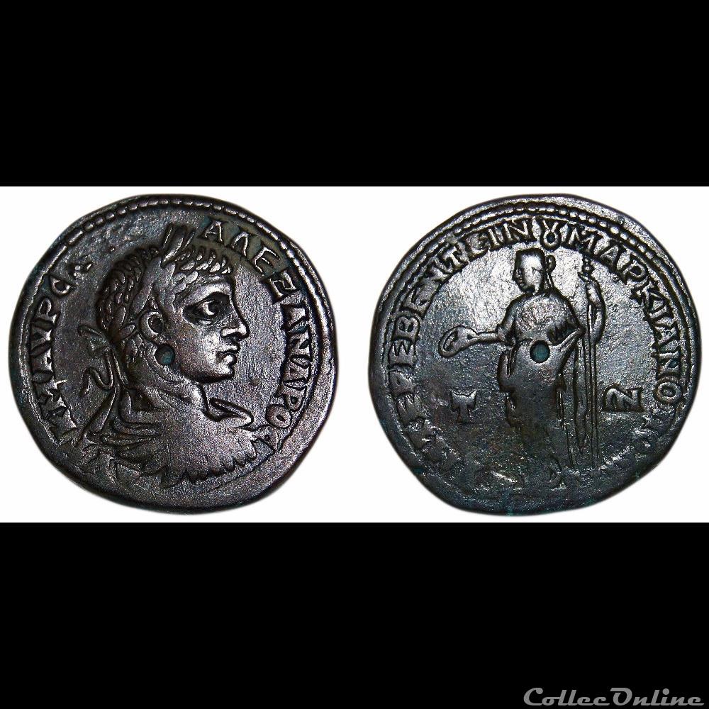 Alexandre Sévère / Marcianopolis, Mésie Inférieure / Héra monnaies antiques romaines provinciales alexandre severe marcianopolis mesie inferieure hera