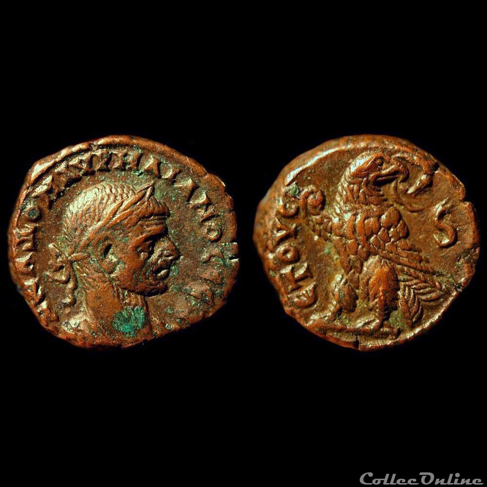Aurélien / Tétradrachme à l'aigle / Alexandrie, Egypte monnaies antiques romaines provinciales aurelien tetradrachme a aigle alexandrie egypte
