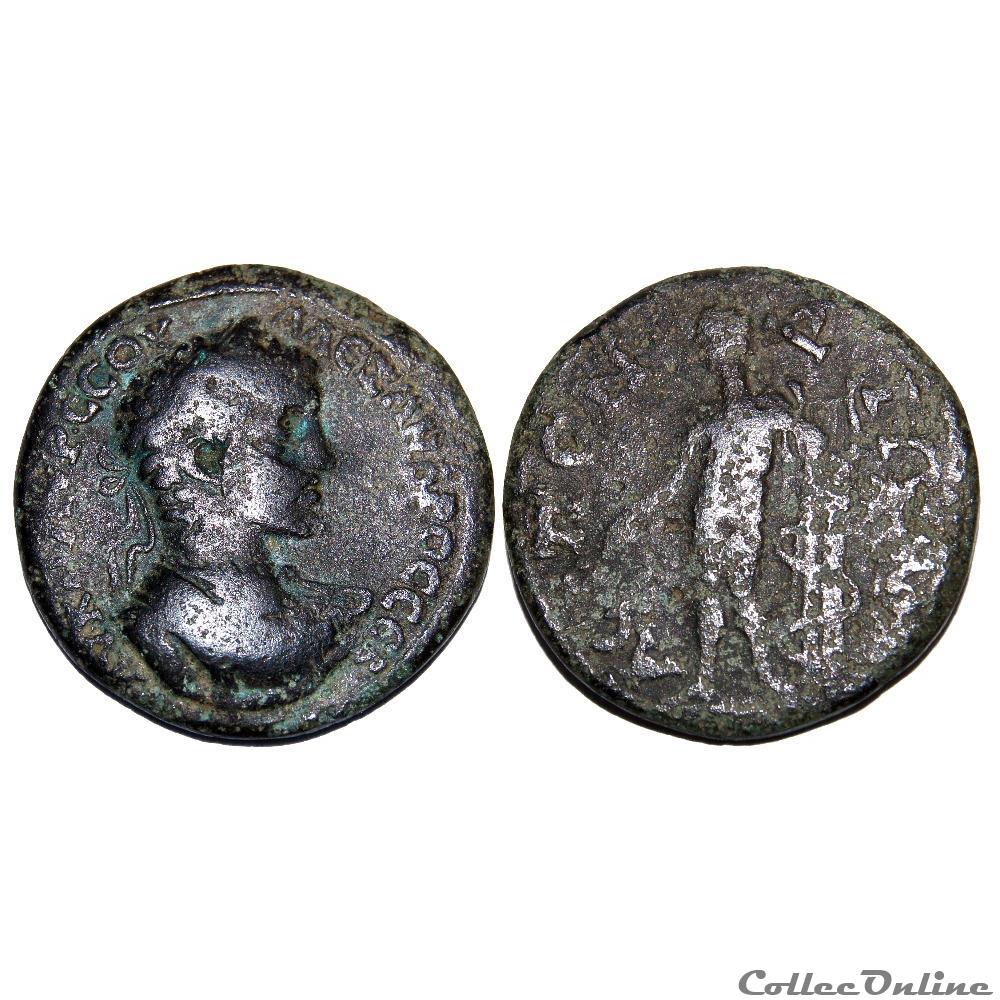 Alexandre Sévère / Aspendus, Pamphylie / Apollon / Très rare monnaies antiques romaines provinciales alexandre severe aspendus pamphylie apollon tres rare