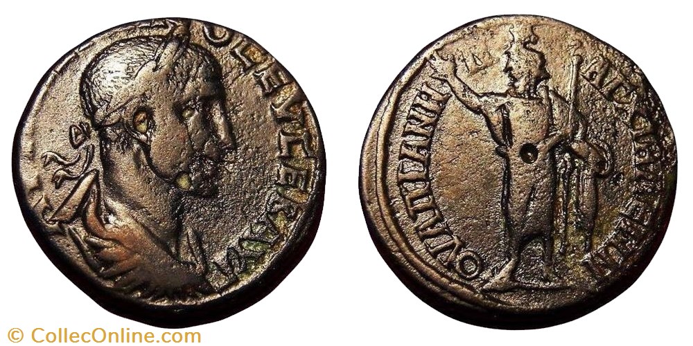 Maximin Ier / Anchialus en Thrace / Sérapis / Rare monnaie antique av jc romaine provinciale maximin ier anchialus en thrace serapis rare