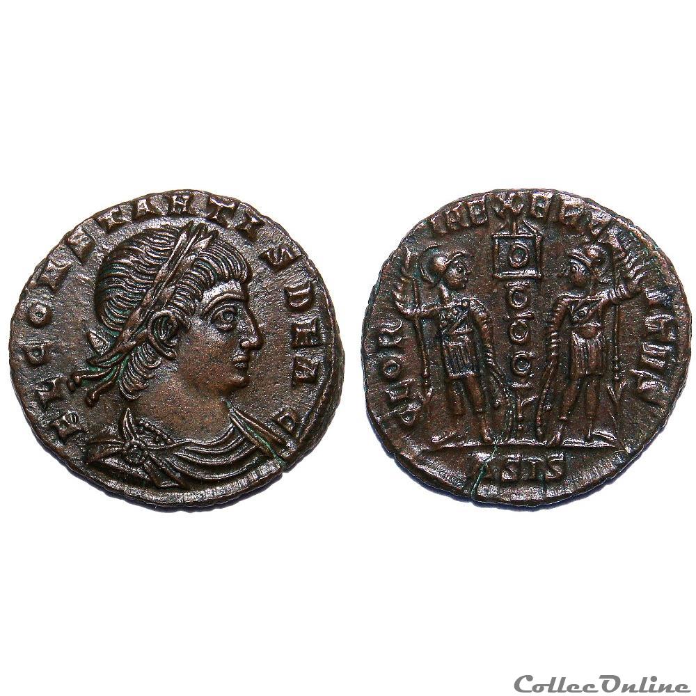 monnaie antique av jc ap romaine imperiale constans siscia ric 255 r3
