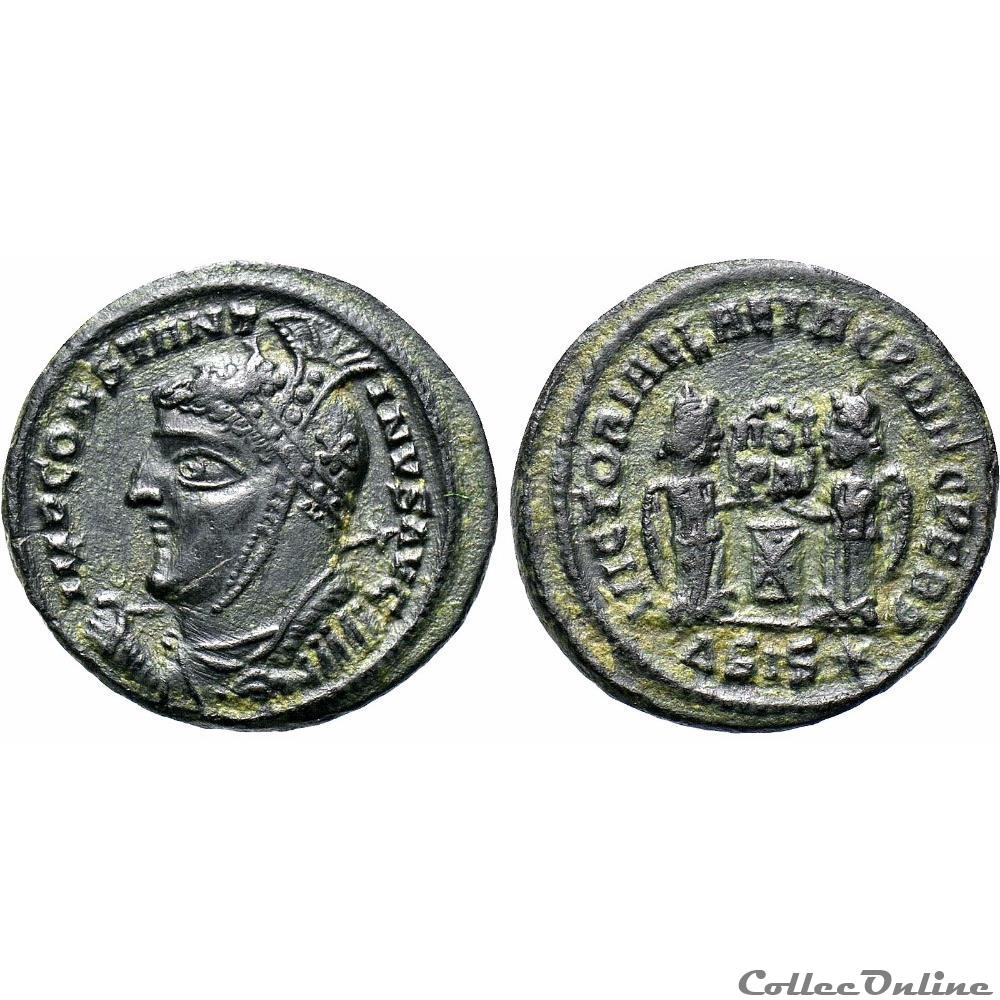 monnaie antique av jc ap romaine imperiale constantin ier siscia officine non repertoriee dans le ric