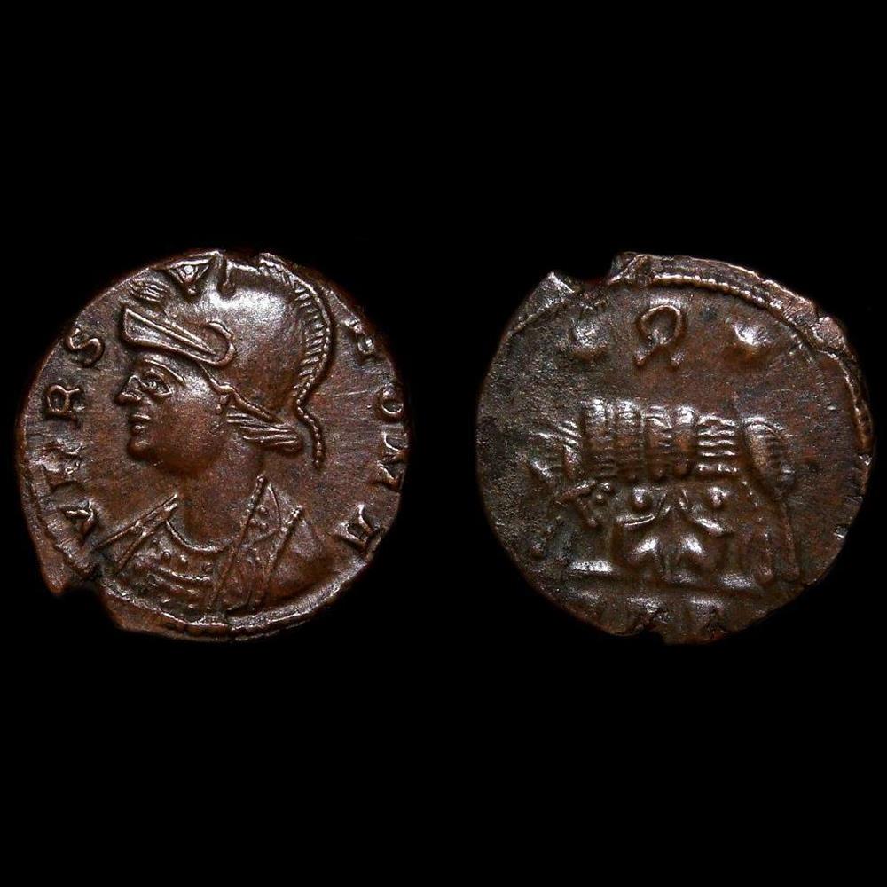 Nummus à la louve / Trèves / RIC 553 monnaie antique av jc ap romaine imperiale nummus a la louve treves ric 553