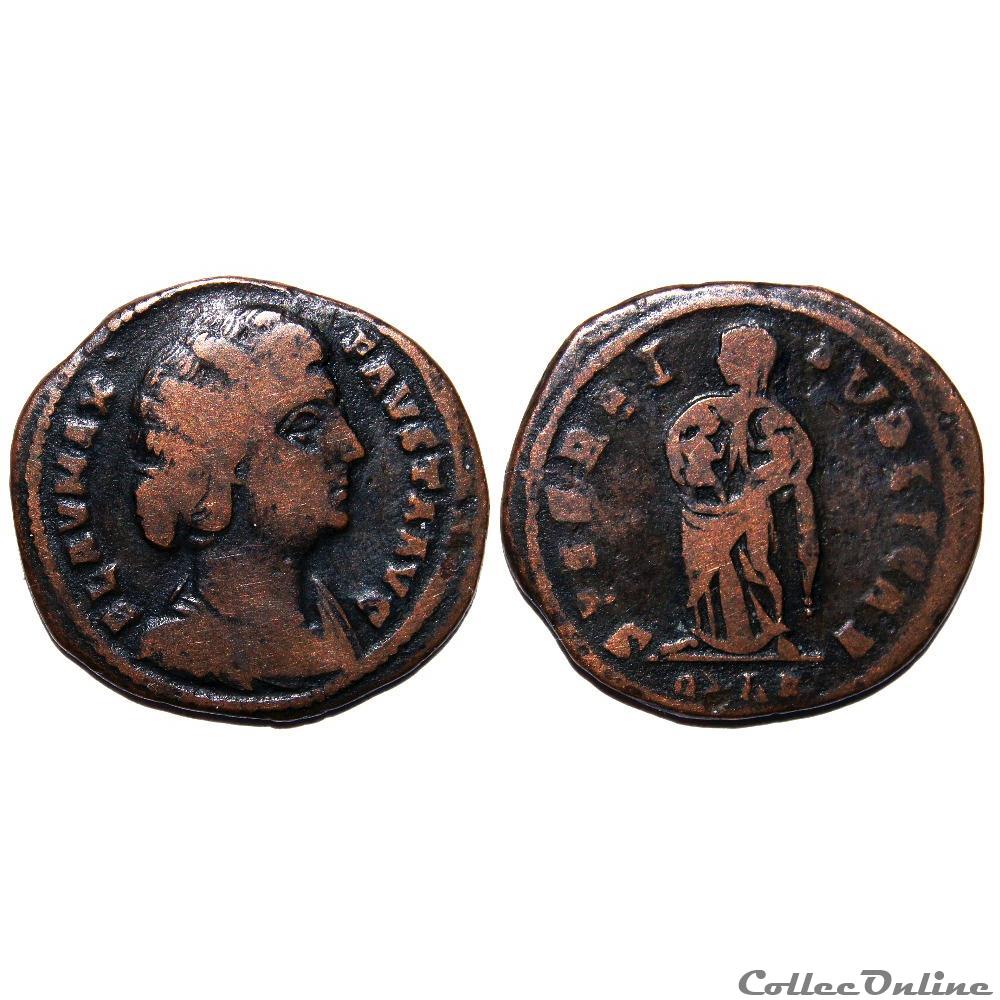 Fausta / Arles / Non répertorié dans le RIC / Fernando II 919 (Gradé Unique) monnaie antique av jc ap romaine imperiale fausta arles non repertorie dans le ric fernando ii 919 grade unique