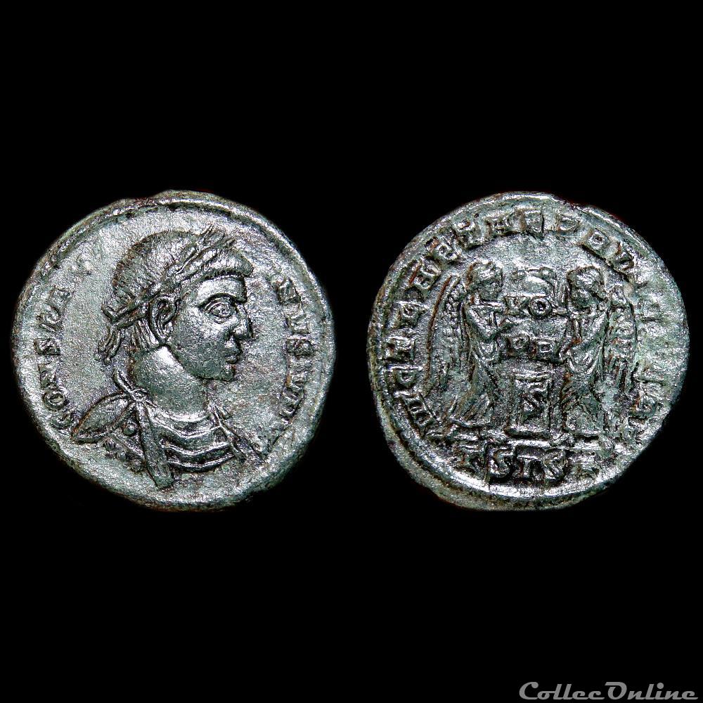 Constantin II / Siscia / Officine non répertoriée dans le RIC monnaie antique av jc ap romaine imperiale constantin ii siscia officine non repertoriee dans le ric